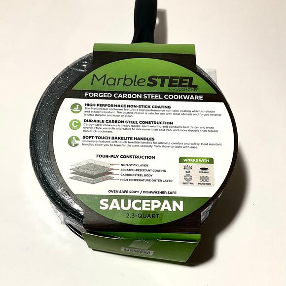 Eco+Chef Marble Steel 2.3 Quart Sauce Pan - Picture 4 of 4